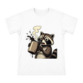 Raccoon Drinking Black Coffee American Retro Style Men's Short Sleeve T-Shirt front [ai-pod:ab74821acdbfcf39271dd953a4dfd7f9]