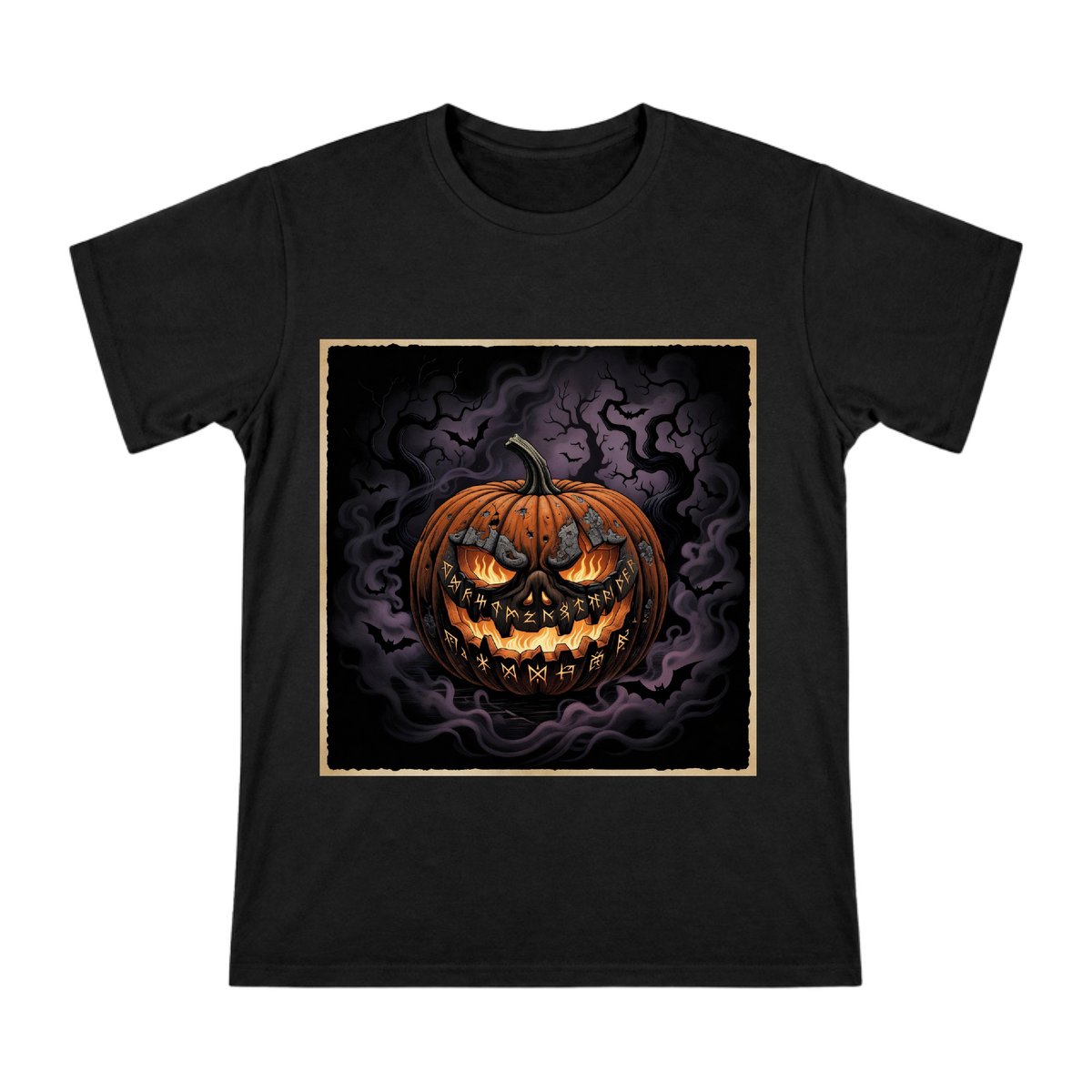 Mystical Rune Jack-O'-Lantern Graphic T-Shirt for Men front [ai-pod:8b371d7221fb42dc87b7d2fb214c69ce]