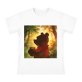 Winnie the Pooh Sunset Silhouette with Honey Pot on Men's Premium Cotton T-Shirt front [ai-pod:339e239fd0983dc420adc43f03c44de7]