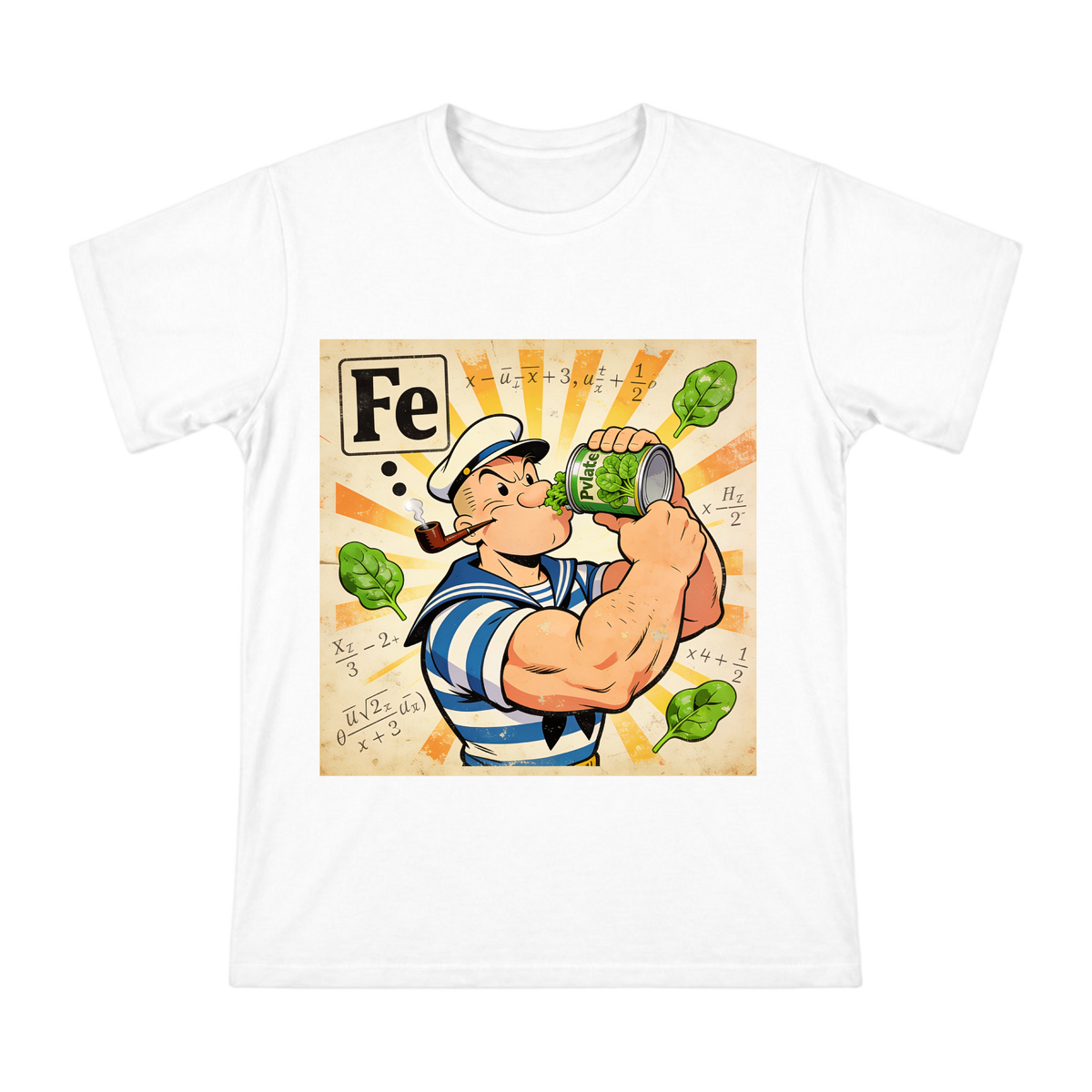 Vintage American Comic Popeye Eating Spinach Men's Short Sleeve T-Shirt front [ai-pod:d6bcd07ed602cb821795cc8b83d3993b]