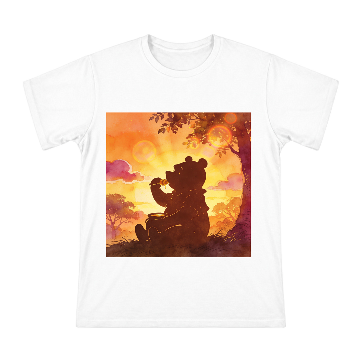 Winnie the Pooh Autumn Silhouette Men's Cotton T-Shirt front [ai-pod:e308eb0ff236f82d1503a7af514eedb4]