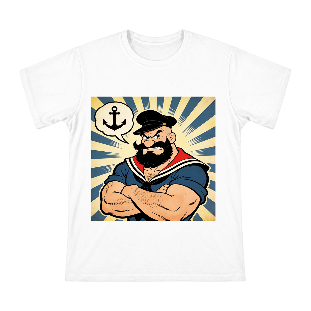 Retro American Comic Muscular Sailor Men's T-Shirt front [ai-pod:b25c5ae8a863560d6f2e42958167433f]