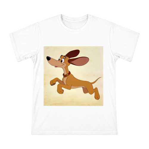 Vintage 1930s Rubber Hose Style Running Dachshund Men's Cotton T-Shirt front [ai-pod:a928973a97b49b6e12b785e8c479e8c5]