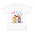 Watercolor Pink and Blue Gift Box with Gold Bow Men's Custom T-Shirt front [ai-pod:81cec0a9de244423be2ce8be29405b43]