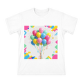 Vibrant Balloon and Ribbon Party Print Men's Short Sleeve T-Shirt front [ai-pod:af6c1d33890381e1f1fcac6c15339b24]