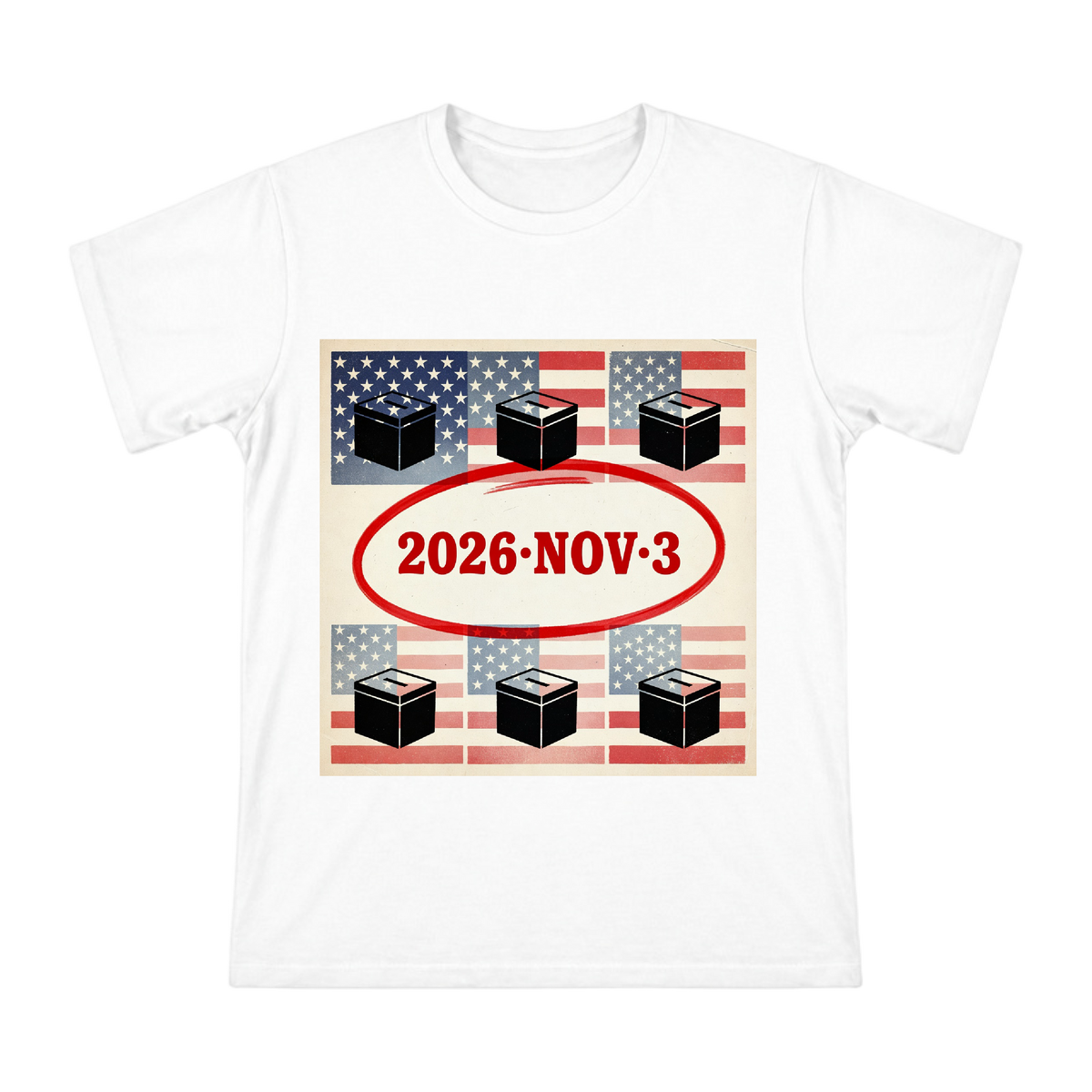 2026 US Election Day Retro Poster Men's Cotton T-Shirt front [ai-pod:ff00622f2f07968e7d47f1a3addb6c74]