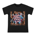 Honor the Worker Street Art Graphic Men's Cotton T-Shirt front [ai-pod:5d8cc8fcf2c38317e98bf91617b687ba]