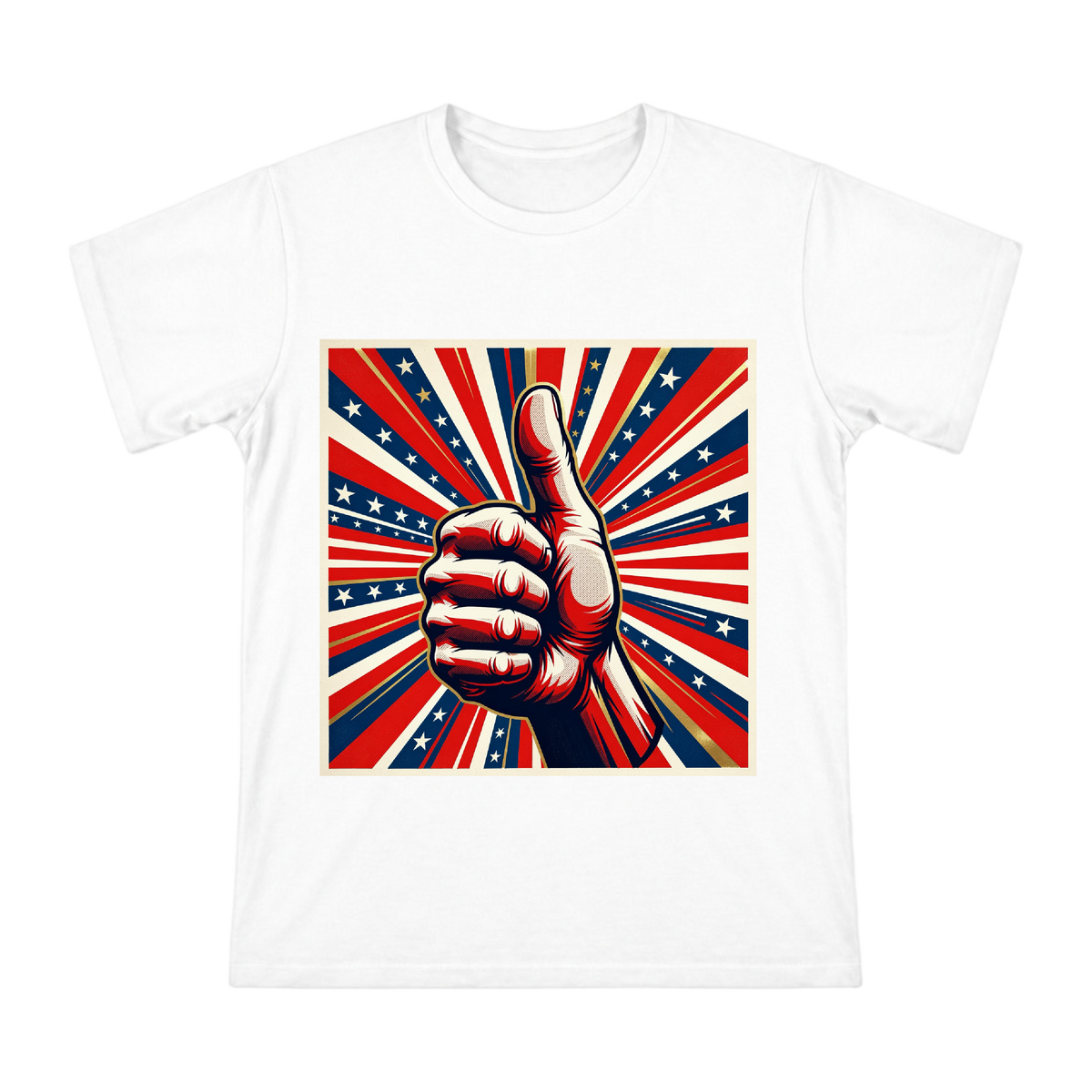 American Retro Pop Art Thumbs Up Radiating Lines Men's Short Sleeve T-Shirt front [ai-pod:d01e0debca02a77ccbd3962b42ec46dc]