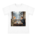 Tintin and Zhang Chongren Shanghai Tea Scene Men's Cotton T-Shirt front [ai-pod:76ce16083961a9b813d586ffcea23974]