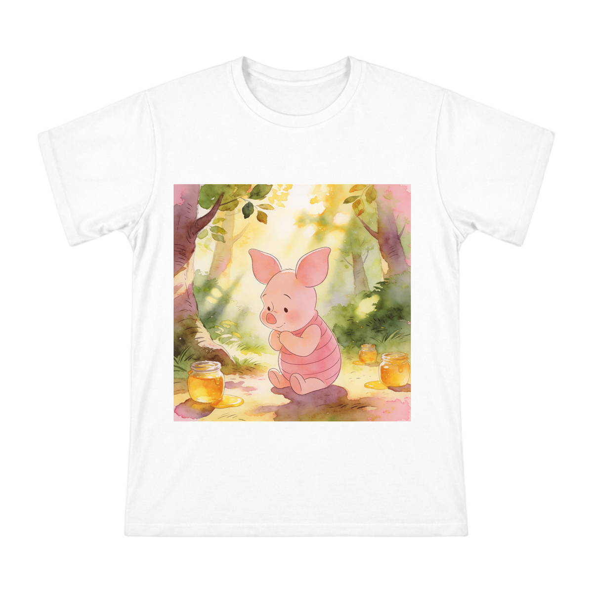 Watercolor Piglet Illustration Men's Short Sleeve T-Shirt front [ai-pod:a59453ab0ebee3d7d9d14875013ffe9b]