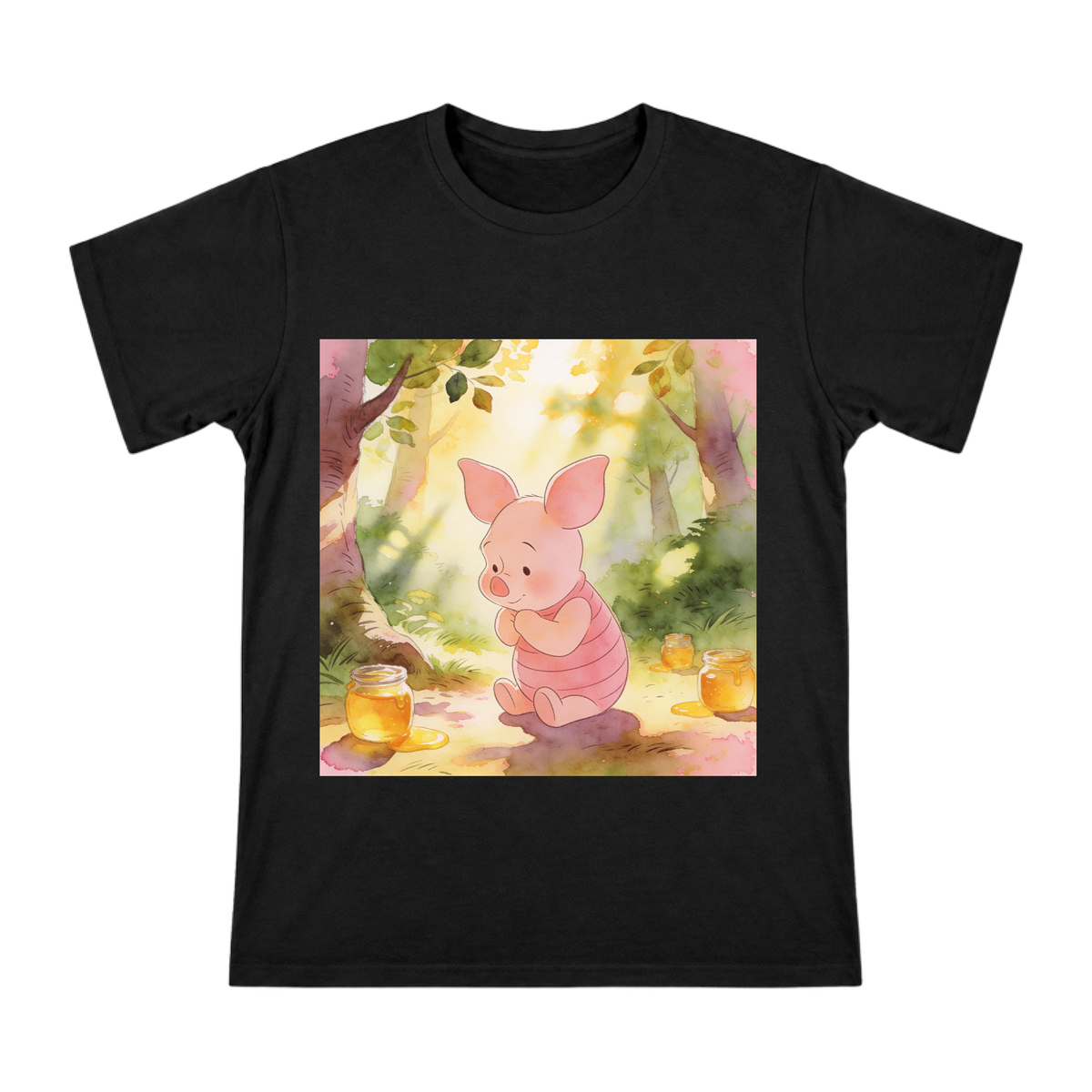Watercolor Piglet Illustration Men's Short Sleeve T-Shirt front [ai-pod:362938814bae29d9293bdf005a95bc84]