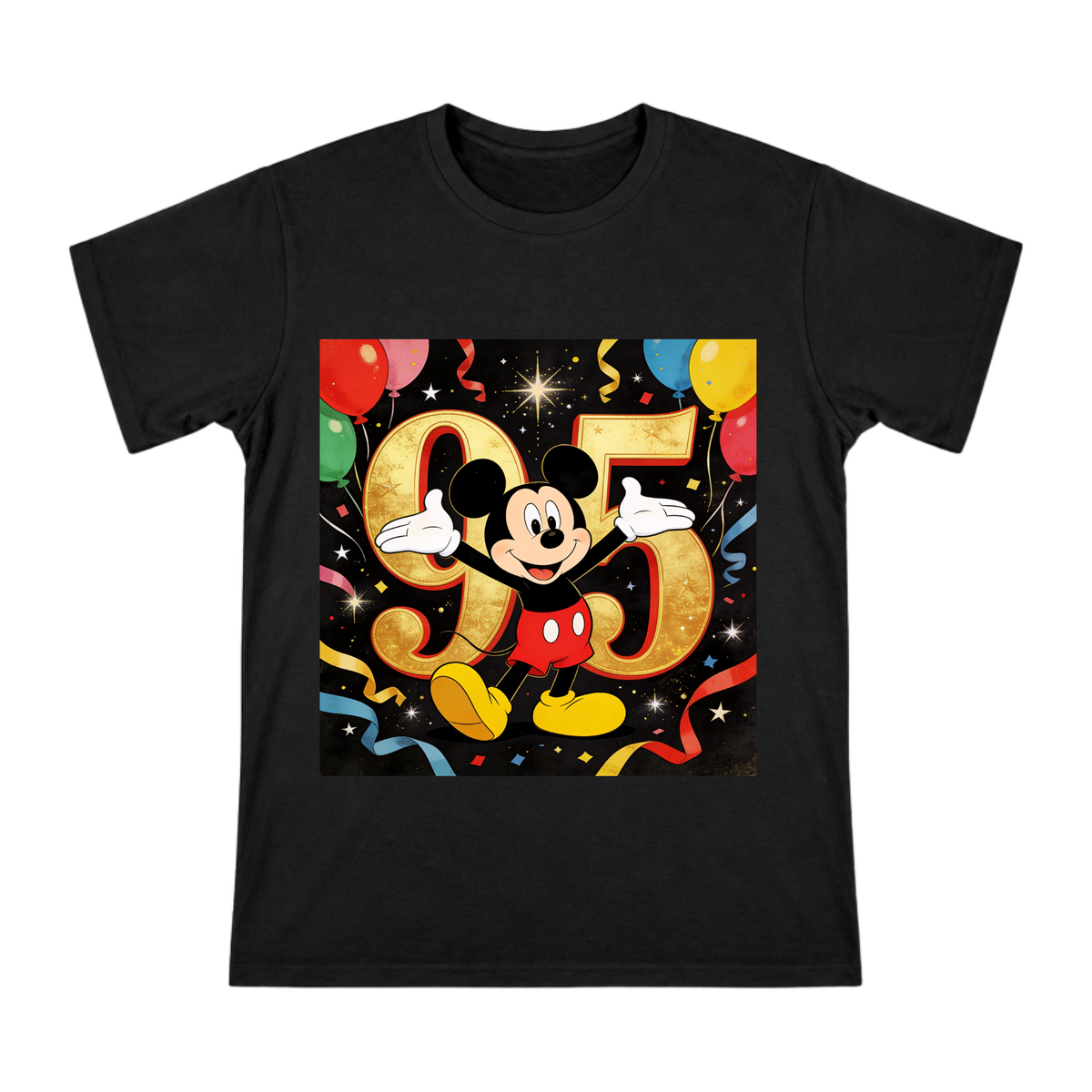 Mickey Mouse 95th Anniversary Celebration Cotton T-Shirt front [ai-pod:f331c44c720e91267bdfc66473e67778]