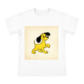 Retro Cartoon Yellow Dog with Black Ears Print on Men's Heavyweight Cotton T-Shirt front [ai-pod:75815cddb90bfa6698b0623b4bfd03d0]