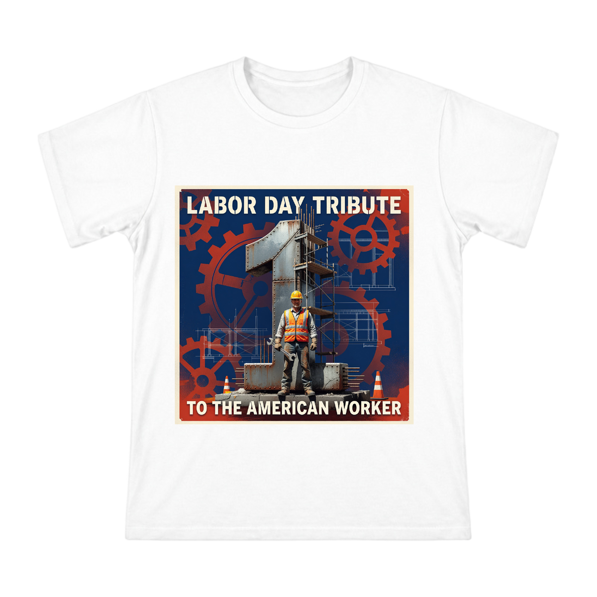 Industrial Giant Digital One Construction Worker Men's Cotton T-Shirt front [ai-pod:f333a0176c097b42a2b42f8cc418902a]