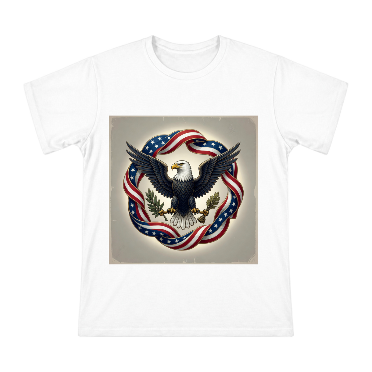 American Eagle Star Spangled Emblem Men's Custom T-Shirt front [ai-pod:d1e8317afff174b9d828ae6bc289c2ef]