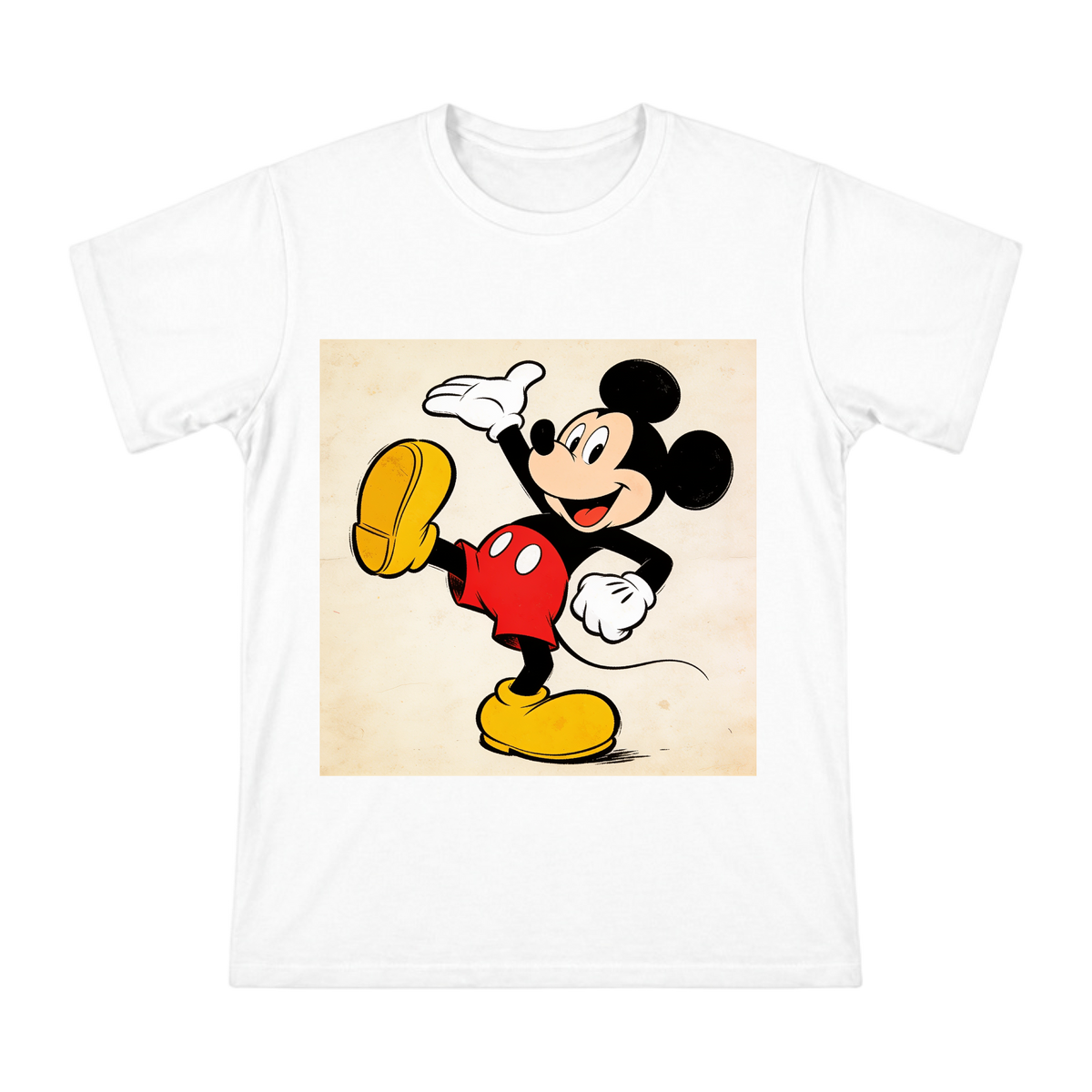 Vintage Mickey Mouse Retro Cartoon Art Men's Custom Print Cotton T-Shirt front [ai-pod:4870fabaf11df2fbfd574cbf97bf69ae]