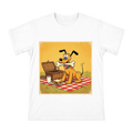 Retro Cartoon Dog Picnic Scene T-Shirt front [ai-pod:cc2ebc9d3008b08bf8cbb9991800b503]