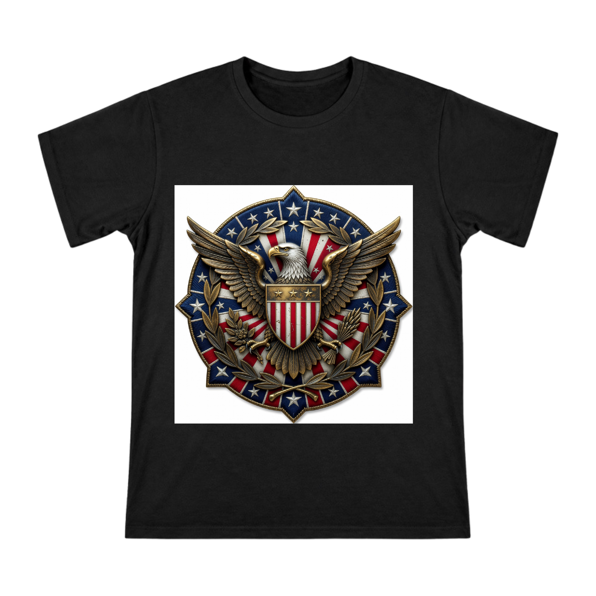 Vintage American Eagle Shield Badge Men's Short Sleeve T-Shirt front [ai-pod:61fbcd3e462d91caac308846029c9ae5]