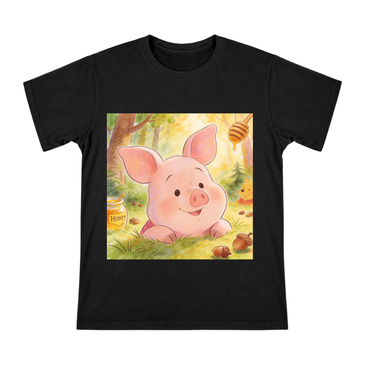 Healing Watercolor Pig Illustration Men's Short Sleeve T-Shirt front [ai-pod:7d43f875bfb0d055cdf7ad5e9a3511d1]