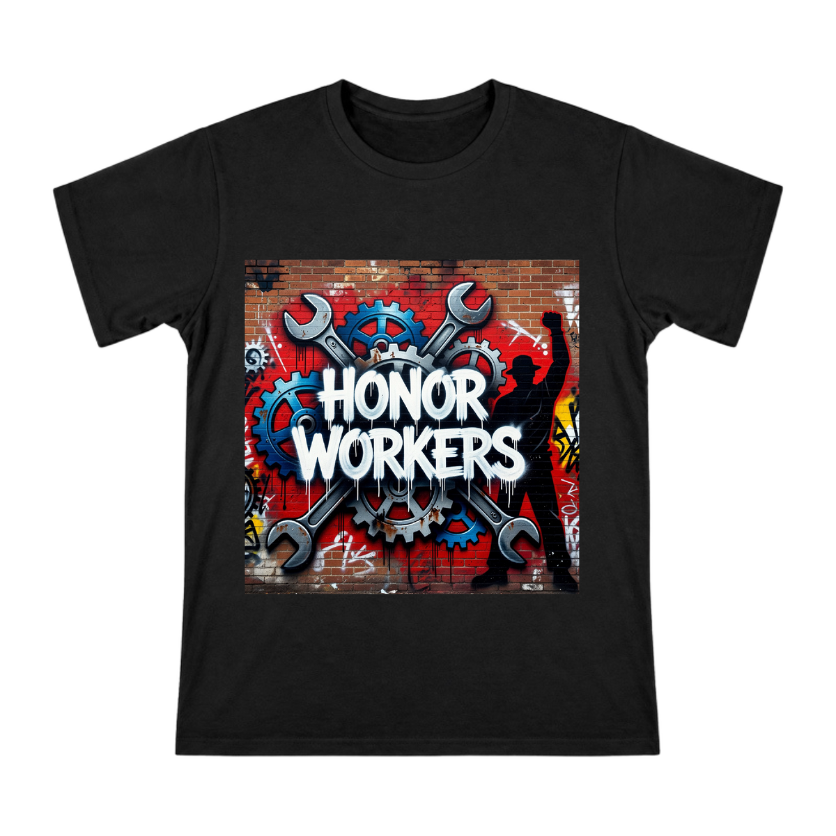 Industrial Honor Workers Graffiti Art Men's Custom Print T-Shirt front [ai-pod:ea558c042cd2196d816f6f33a19e9669]
