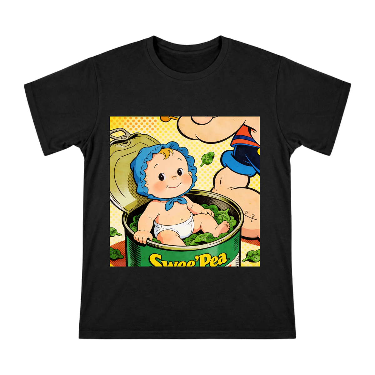 Swee Pea Vintage Comic T-Shirt front [ai-pod:c94c2f38c90766dbdeca3159c33fe380]
