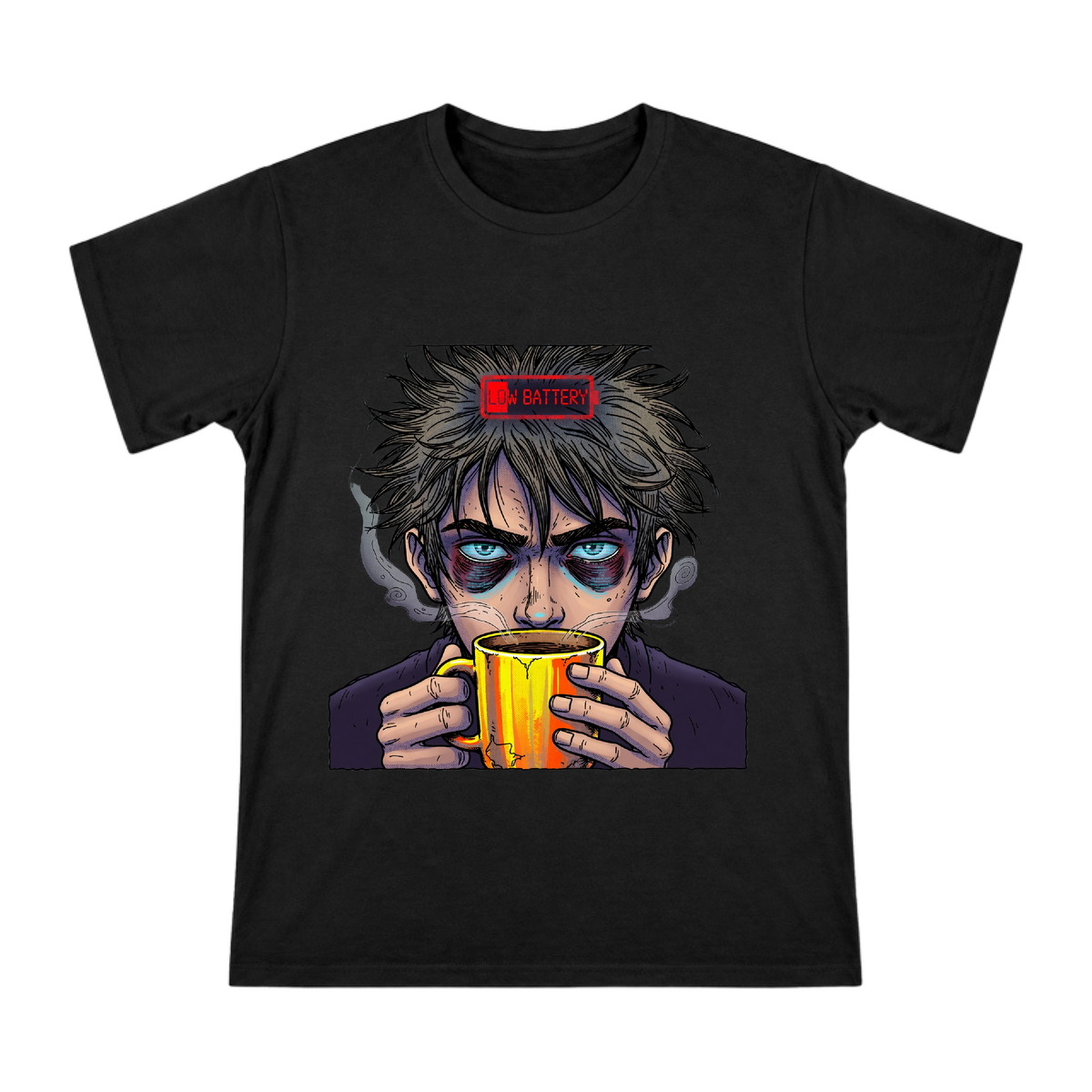 Low Battery Coffee Recharge Men's Short Sleeve T-Shirt front [ai-pod:3652de80469ab274849e110a96a4f4d2]