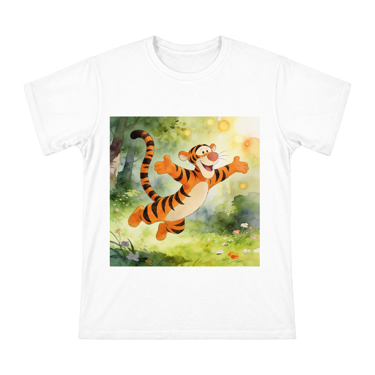 Classic Watercolor Tiger Jumping Art on Men's Heavyweight Cotton T-Shirt front [ai-pod:4e6ba98fedb95d9394798a5c2d66019d]