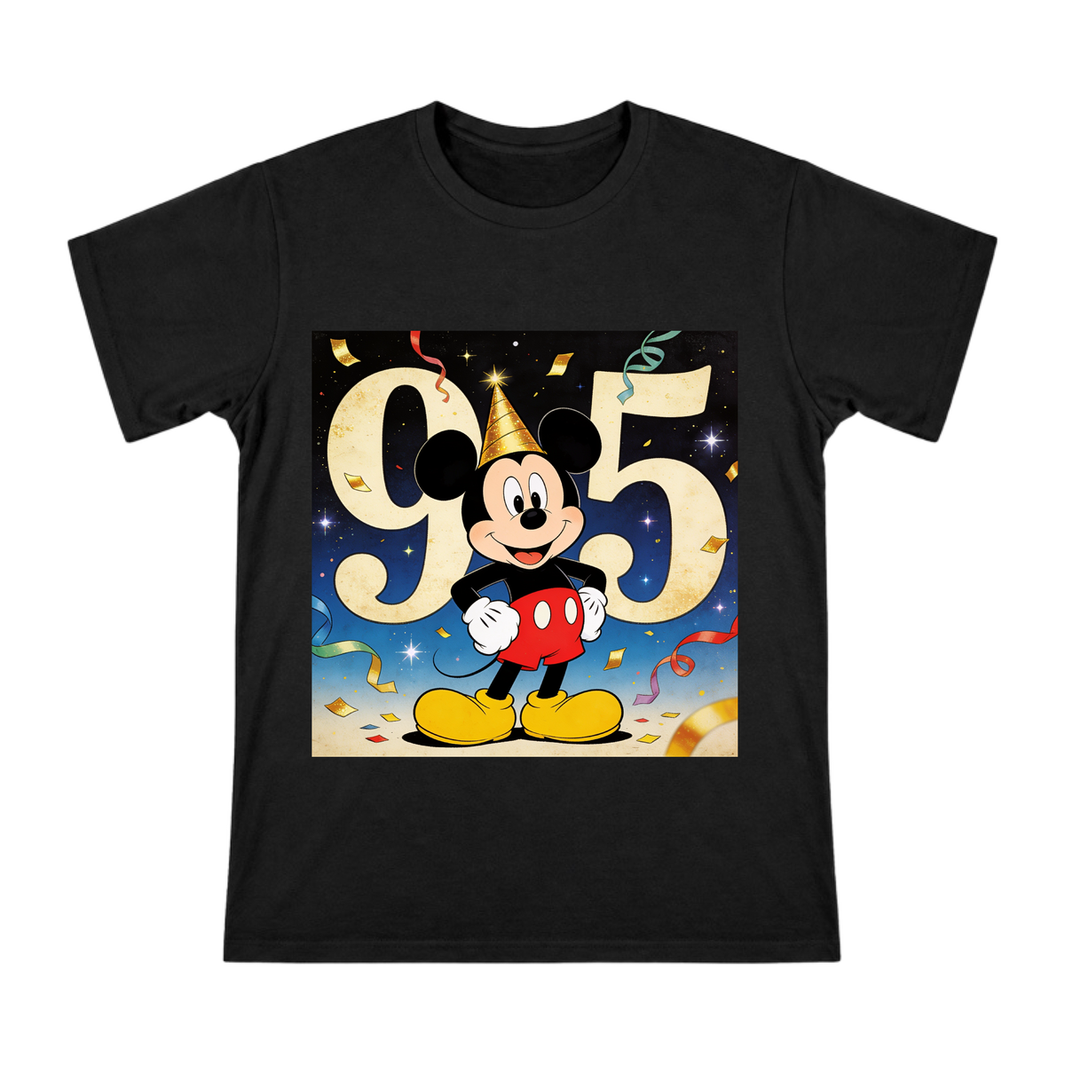 Mickey Mouse 95th Anniversary Celebration Retro Illustration Men's Short Sleeve T-Shirt front [ai-pod:bc83480781c72d5a8801f85010f01cd9]
