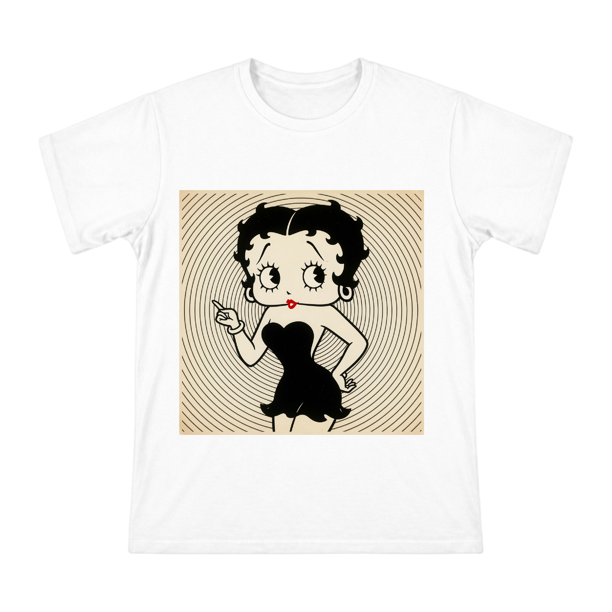 Betty Boop Vintage Jazz Age Illustration Men's Custom Print T-Shirt front [ai-pod:f3c19cdbdf686a329b3054dcfb23134d]