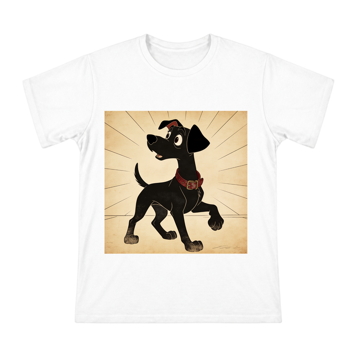 Retro Animated Black Hound T-Shirt front [ai-pod:32069312fc6c47aa66eb17c4f4473a66]