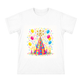 Colorful Celebration Party Hat with Gold Stars and Balloons Men's Short Sleeve T-Shirt front [ai-pod:251d1ebbdf7b361c7210f253626f021e]
