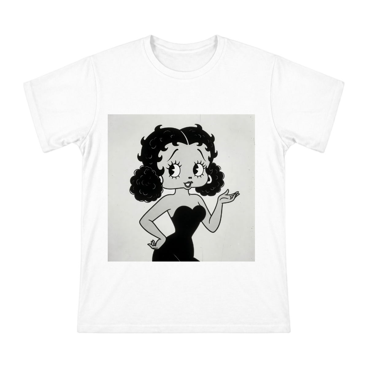Vintage Jazz Age Betty Boop Style Cartoon T-Shirt front [ai-pod:1438a8c9fc9a79e44900dec57c7960a0]