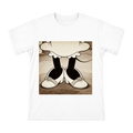 Vintage Minnie Mouse Mary Jane Shoes Close-Up on Men's Cotton T-Shirt front [ai-pod:71408cbc643295c06e3e9a47ec1582b2]