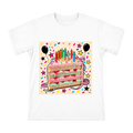 Retro Pop Art Birthday Cake Illustration Men's Cotton T-Shirt front [ai-pod:51189cd6f3a1dd8e0de8baae2f2afffa]