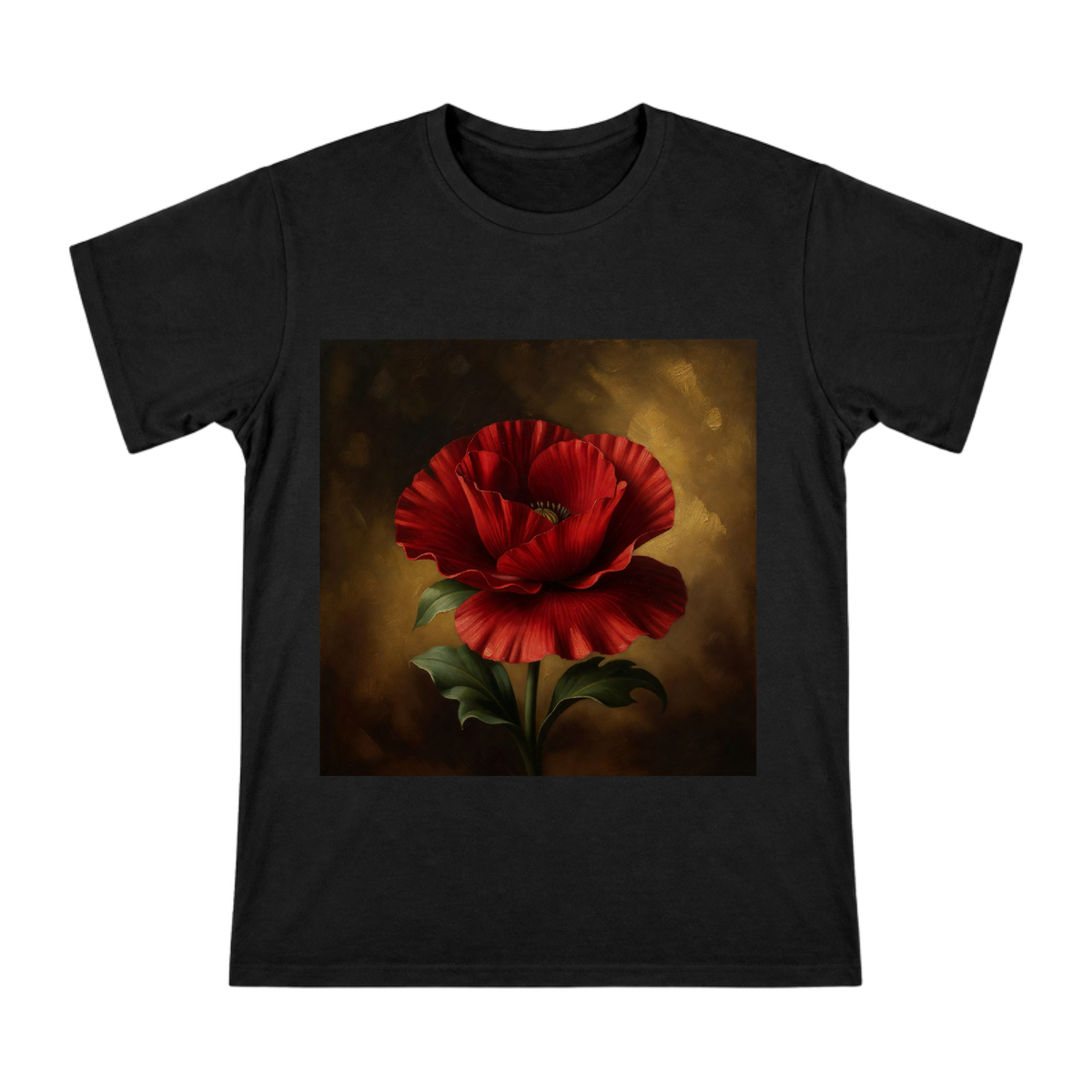 Classical Oil Style Deep Red Poppy Flower Men's Short Sleeve T-Shirt front [ai-pod:844f4a41d166a58c5503afc0c1428cac]