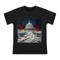 US Capitol Dome and Pile of Ballots Art Men's Short Sleeve T-Shirt front [ai-pod:7e90c6fbcb959da3acd0408bc8e7a576]