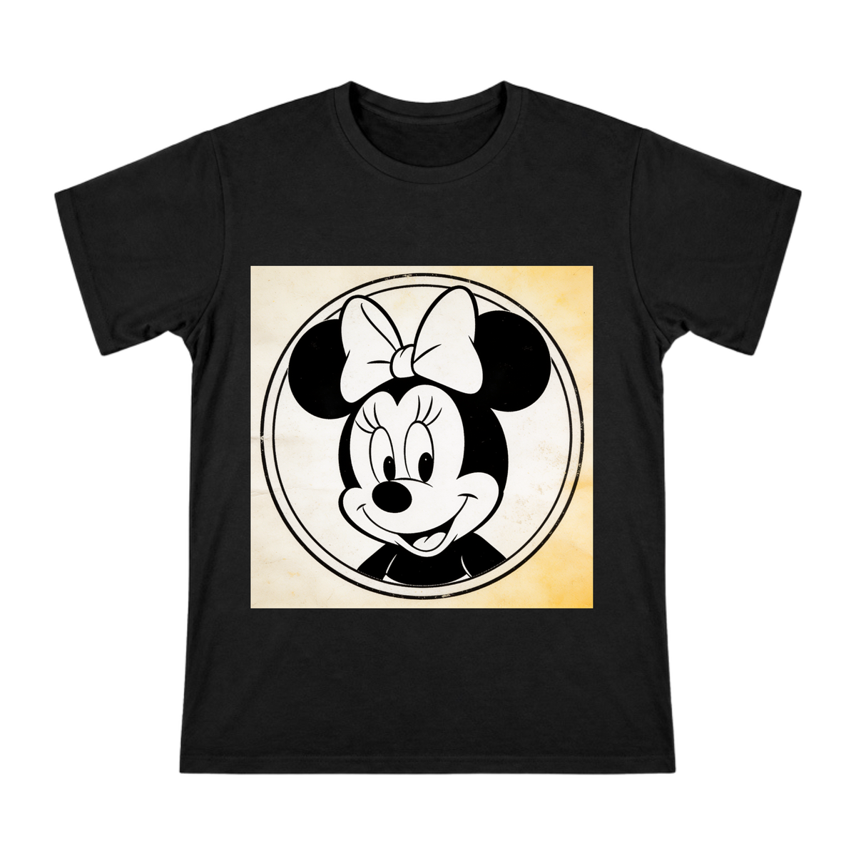 Vintage Minnie Mouse Retro Badge Print Men's Cotton T-Shirt front [ai-pod:619e598a461dbf7155aeffcdc6185eb8]