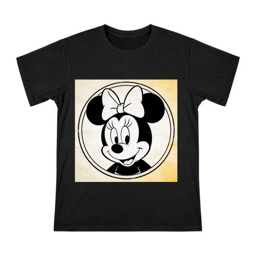 Vintage Minnie Mouse Retro Badge Print Men's Cotton T-Shirt front [ai-pod:619e598a461dbf7155aeffcdc6185eb8]
