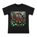Rust and Renewal: Vine-Entwined Peace Symbol T-Shirt front [ai-pod:189a0ab3bcc1b47d4892917fd62767ee]