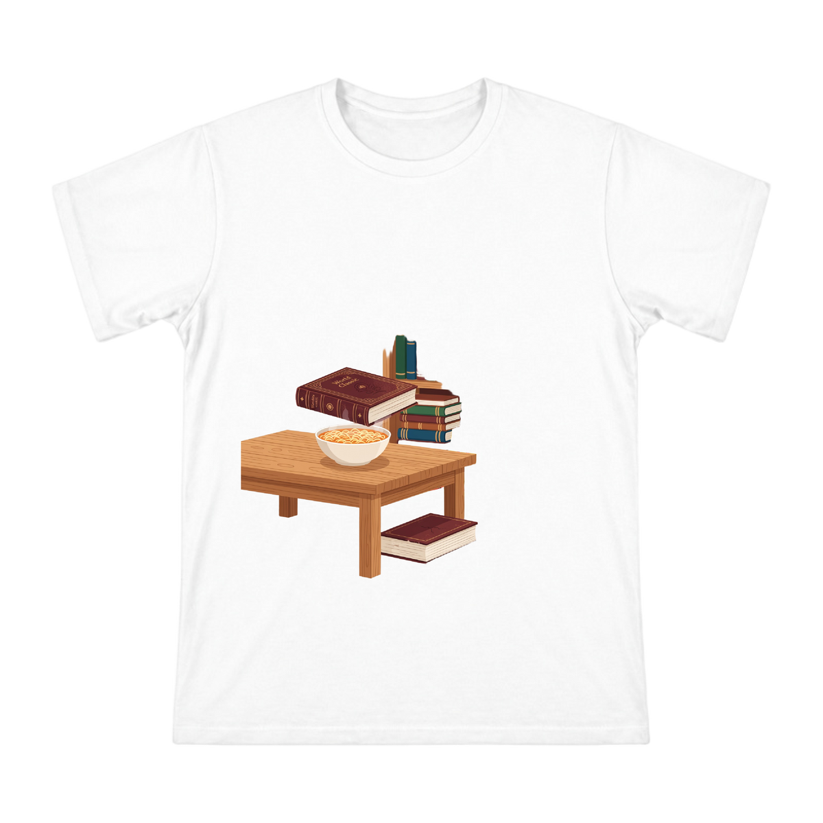Retro Literature Instant Noodles Illustration Men's Cotton T-Shirt front [ai-pod:77ab4f10ae3ba5c43088802496f2a644]