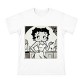 1930s Retro Cartoon Flapper Girl Black and White Line Art Print Men's Short Sleeve T-Shirt front [ai-pod:ee52f0a6ea55142a09347a347911b847]