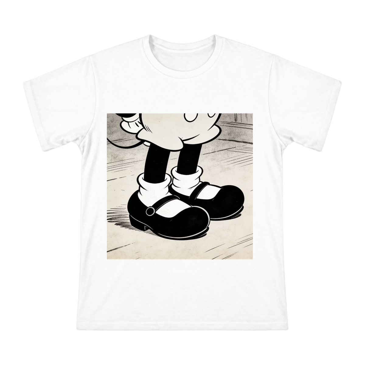 1928 Retro Minnie Mouse Mary Jane Shoes Close-Up Men's Premium Cotton T-Shirt front [ai-pod:84ee13b41fd9c4dc9a664ed8ace56273]