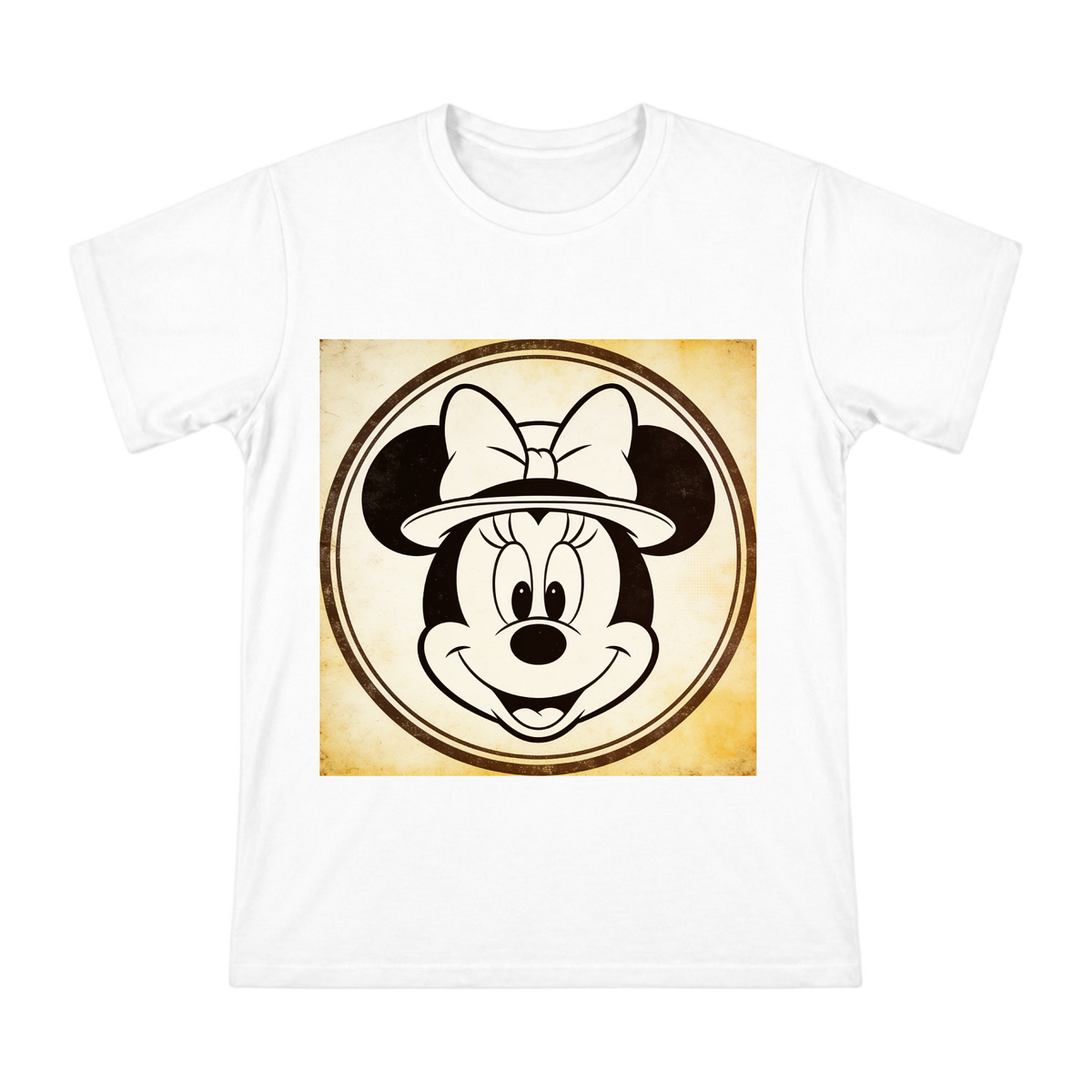 Vintage Minnie Mouse Badge Men's Cotton T-Shirt front [ai-pod:ec0f50e126c2119cca0c2c9800ab0d40]