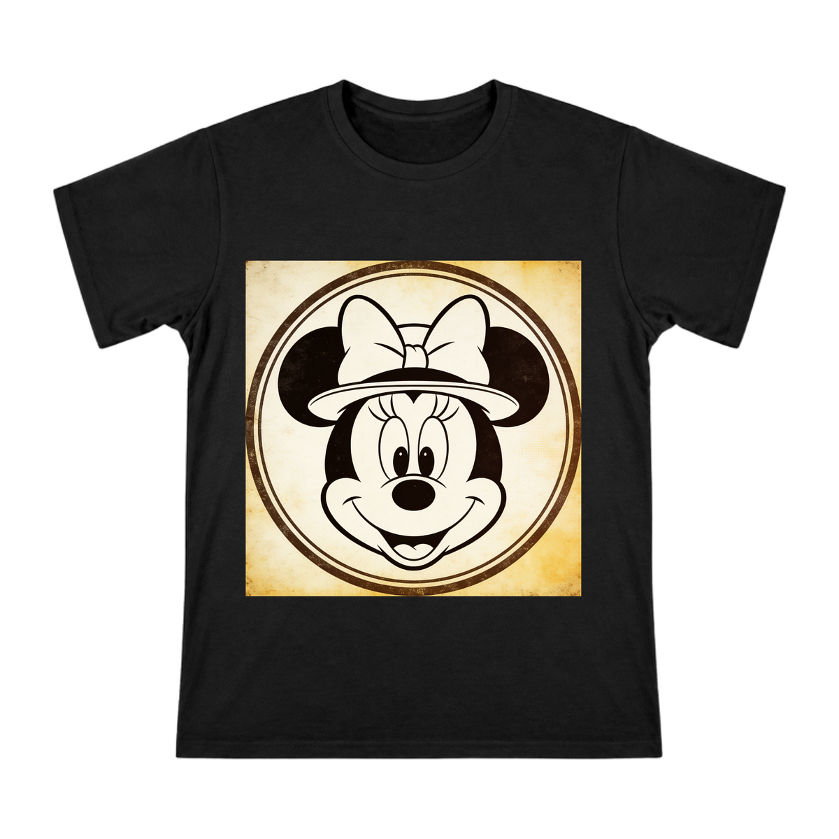 Vintage Minnie Mouse Badge Men's Cotton T-Shirt front [ai-pod:81673438030334789436cd733985e3f1]