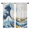 Hokusai Great Wave 52 x 84 in Window Curtain Set