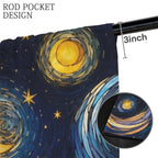 Van Gogh Starry Night 52 x 84 in Window Curtain Set