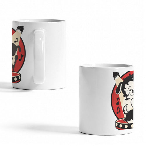 Early Betty Boop Radio Stage 11 oz White Ceramic Mug