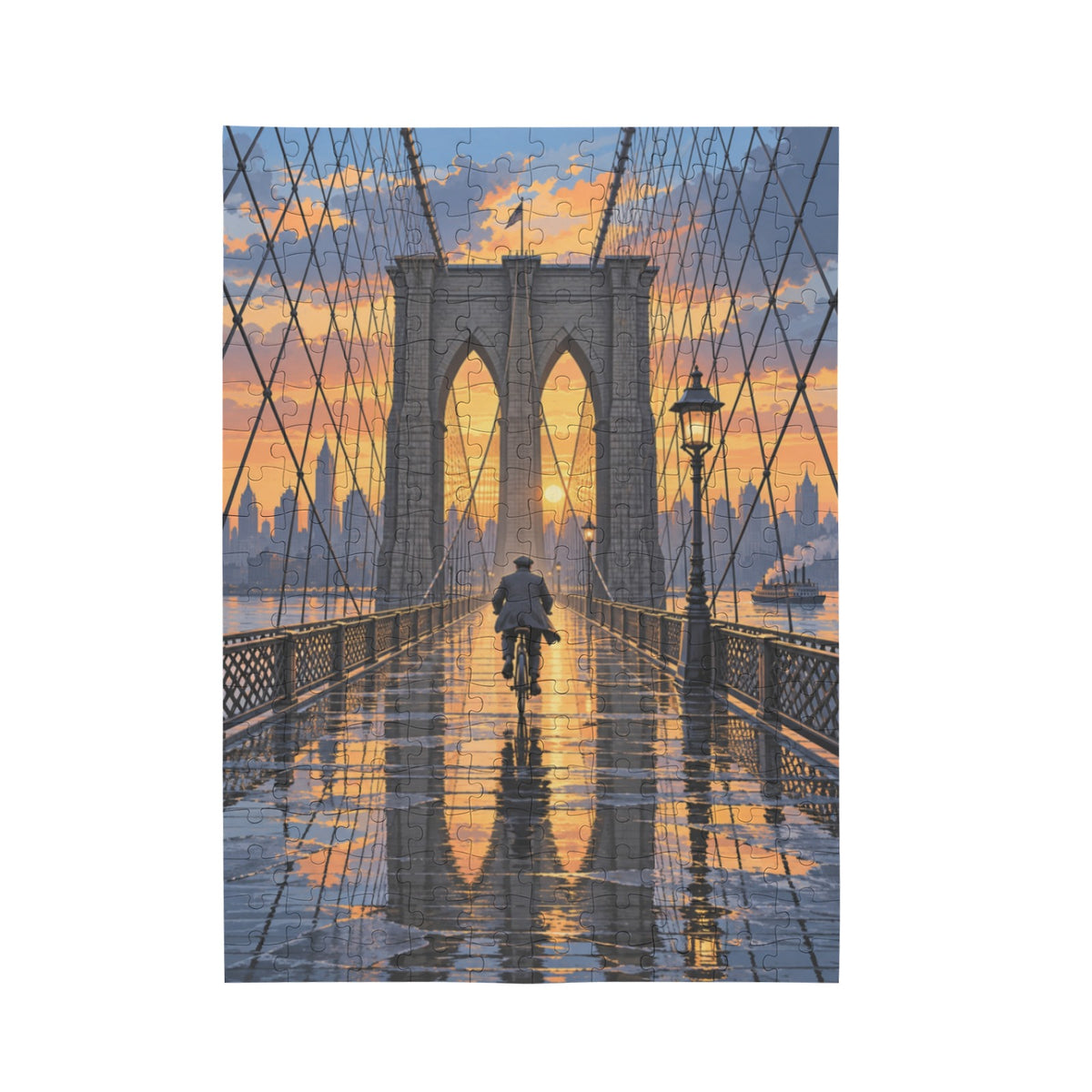 Brooklyn viewpoint 10 x 13.94 in 200-Piece Wooden Jigsaw Puzzle (QUE)