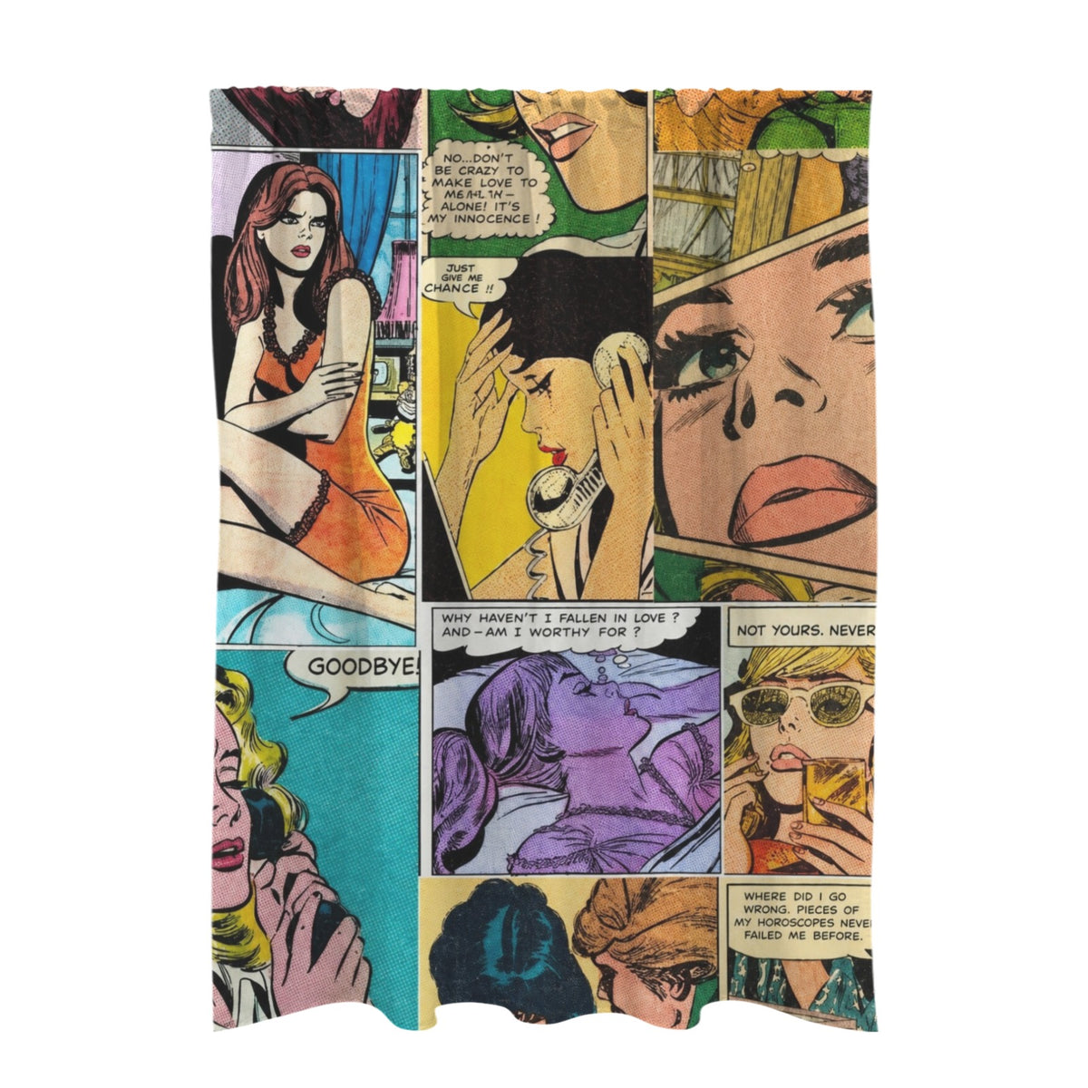 Tintin Monochrome Comic 51 x 72 in Door Curtain (QUE)