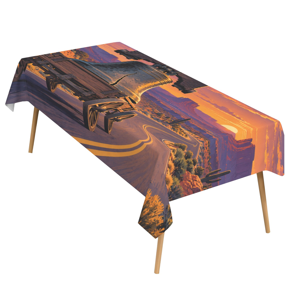 Liberty Bell Desert 178cm x 140cm Rectangular Tablecloth 70x55inch (QUE)